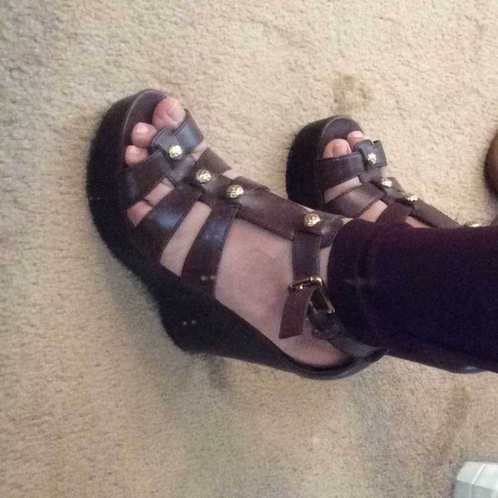 Michael Kors leather Wedges